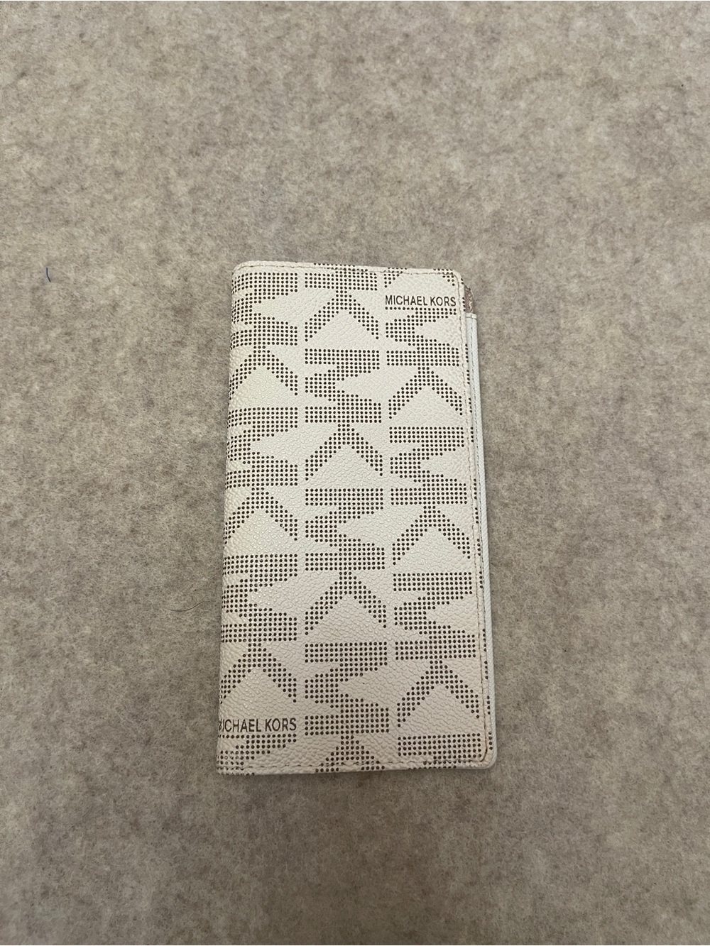 Michael Kors Signature Logo MK Slim Long Wallet Check Book Cover